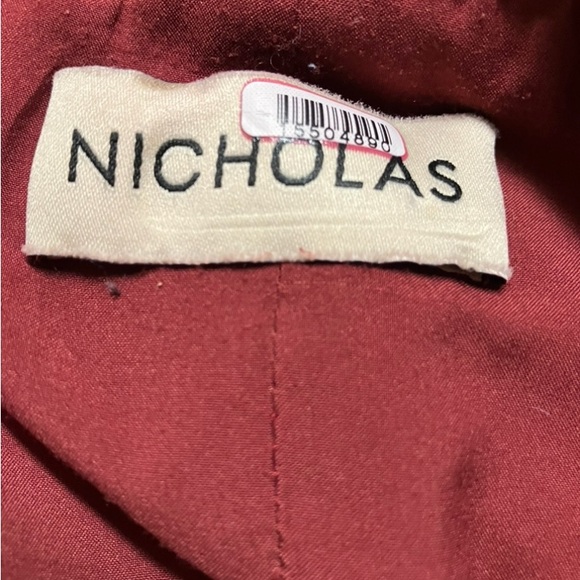 Nicholas Red Wine Velvet Dress w/ Side Cut Outs - Size & - Picture 10 of 11